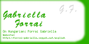 gabriella forrai business card